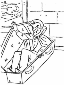 Disegno di Dracula da stampare e colorare 32