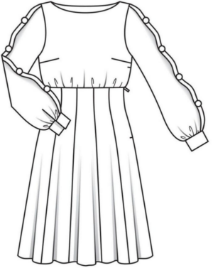 Disegno di vestito da donna da stampare e colorare 16
