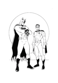 Disegno di Batman e Robin da stampare e colorare 11