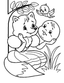 Disegno di volpe da stampare e colorare 28