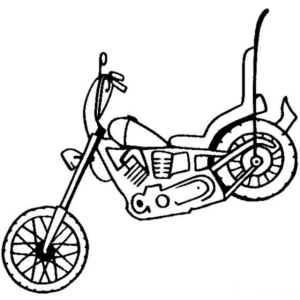 Disegno di moto da stampare e colorare