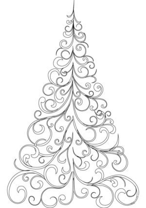 Disegno di albero di Natale da stampare e colorare 162 Disegno di albero di Natale da stampare e colorare 162