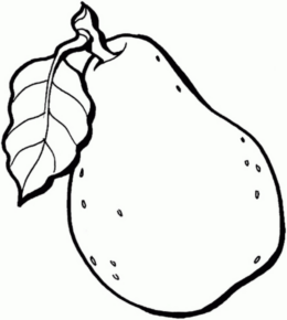 Disegno di pera da stampare e colorare 2