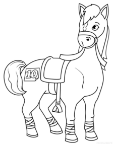 Disegno di cavallo da stampare e colorare 155