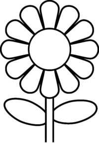 Disegno di fiore da stampare e colorare 431