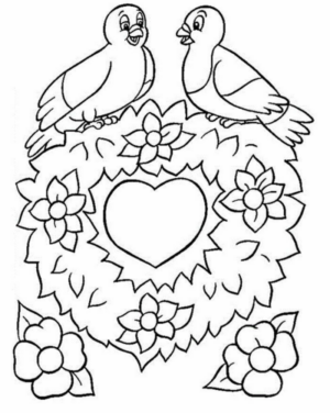 Disegno di San Valentino da stampare e colorare 133 Disegno di San Valentino da stampare e colorare 133
