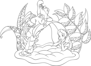 Disegno di Alice nel paese delle meraviglie da stampare e colorare 76