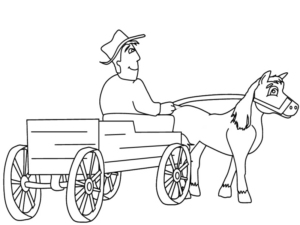 Disegno di cavallo da stampare e colorare 264