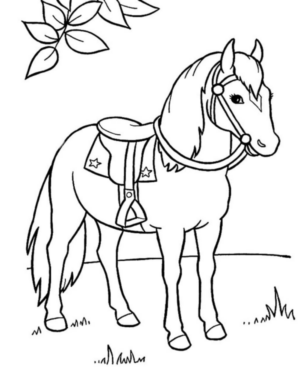 Disegno di cavallo da stampare e colorare 152