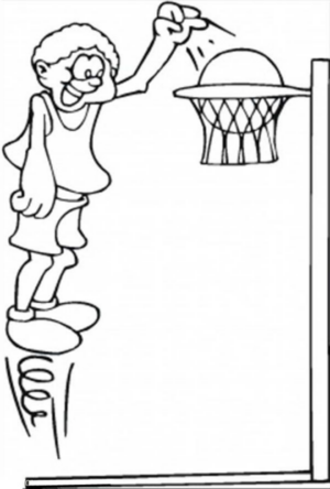 Disegno di basket da stampare e colorare 26