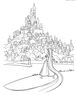 Disegno di castello da stampare e colorare 110