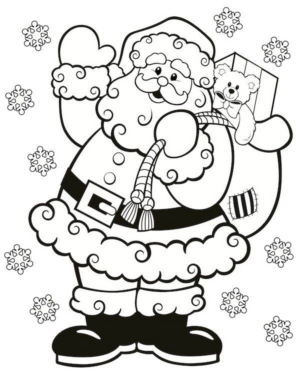 Disegno di Babbo Natale da stampare e colorare 111
