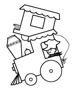 Disegno di treno da stampare e colorare 54