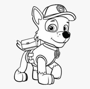Disegno di Paw Patrol – Cane pompiere da stampare e colorare 3