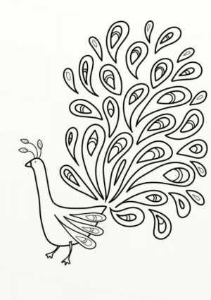 Disegno di pavone da stampare e colorare 29