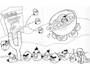 Disegno di Angry birds da stampare e colorare 122