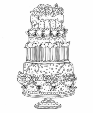 Disegno di torta da stampare e colorare 53