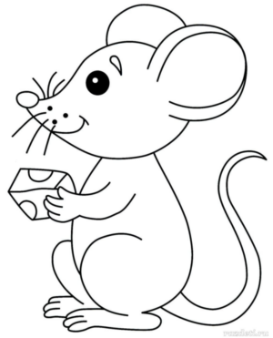 Disegno di topo da stampare e colorare 48