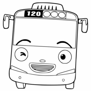 Disegno di autobus da stampare e colorare 4