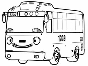 Disegno di autobus da stampare e colorare 7