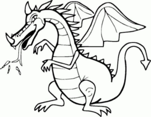 Disegno di dragone da stampare e colorare 34