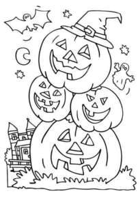 Disegno di zucca di Halloween da stampare e colorare 51
