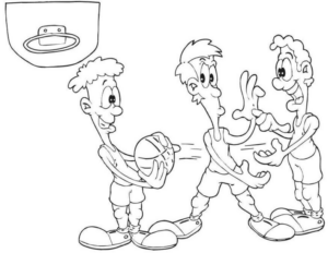 Disegno di basket da stampare e colorare 12