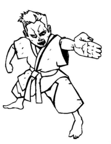 Disegno di karate da stampare e colorare 4