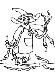 Disegno di bambino ad Halloween da stampare e colorare 16