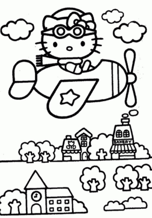 Disegno di Hello Kitty da stampare e colorare 116