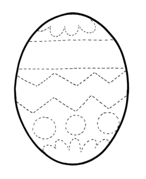 Disegno di uovo di Pasqua da stampare e colorare 9