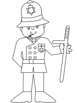 Disegno di poliziotto da stampare e colorare 37