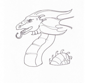 Disegno di dragone da stampare e colorare 104