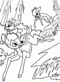 Disegno di Bambi da stampare e colorare 55