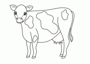 Disegno di mucca da stampare e colorare 75