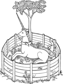 Disegno di unicorno da stampare e colorare 127