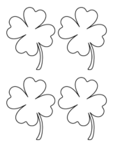 Disegni di Trifogli e Quadrifogli da colorare