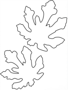 Disegno di foglia da stampare e colorare 7