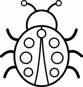 Disegno di coccinella da stampare e colorare 8