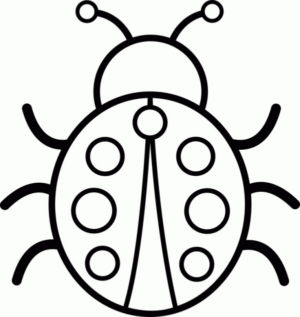 Disegno di coccinella da stampare e colorare 8