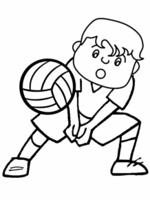 Disegno di pallavolo da stampare e colorare 5