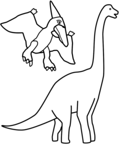 Disegno di Brontosauro da stampare e colorare 19