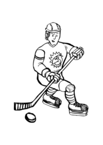 Disegno di hockey da stampare e colorare 33