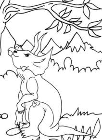 Disegno di Triceratopo da stampare e colorare 53