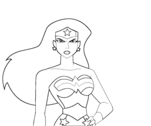 Disegno di Wonder Woman da stampare e colorare 4