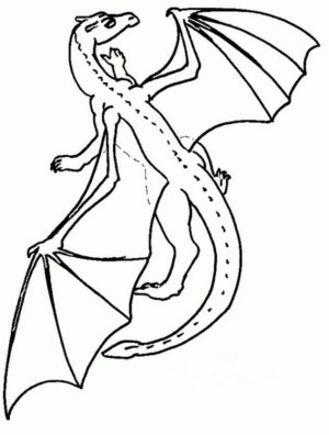 Disegno di dragone da stampare e colorare 22