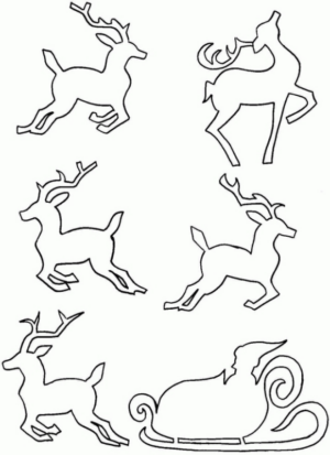 Disegno di renna da stampare e colorare 16