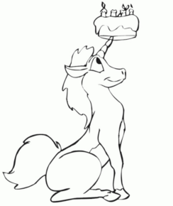 Disegno di unicorno da stampare e colorare 167
