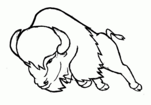 Disegno di bisonte da stampare e colorare 21