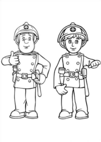 Disegno di pompiere da stampare e colorare 27